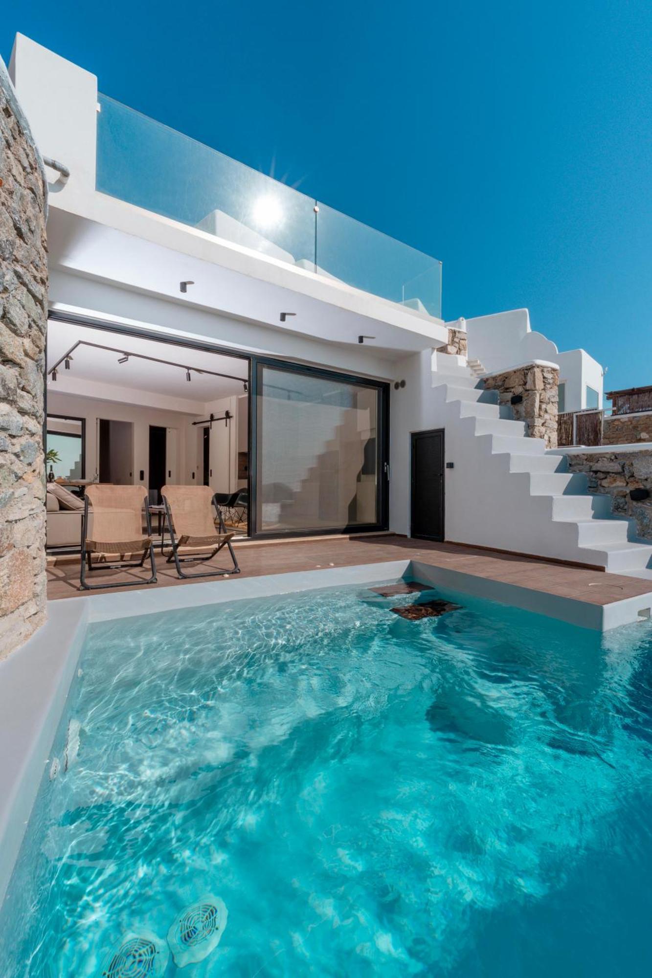 Luxury House With Private Pool At Elia Beach Mykonos Town Экстерьер фото