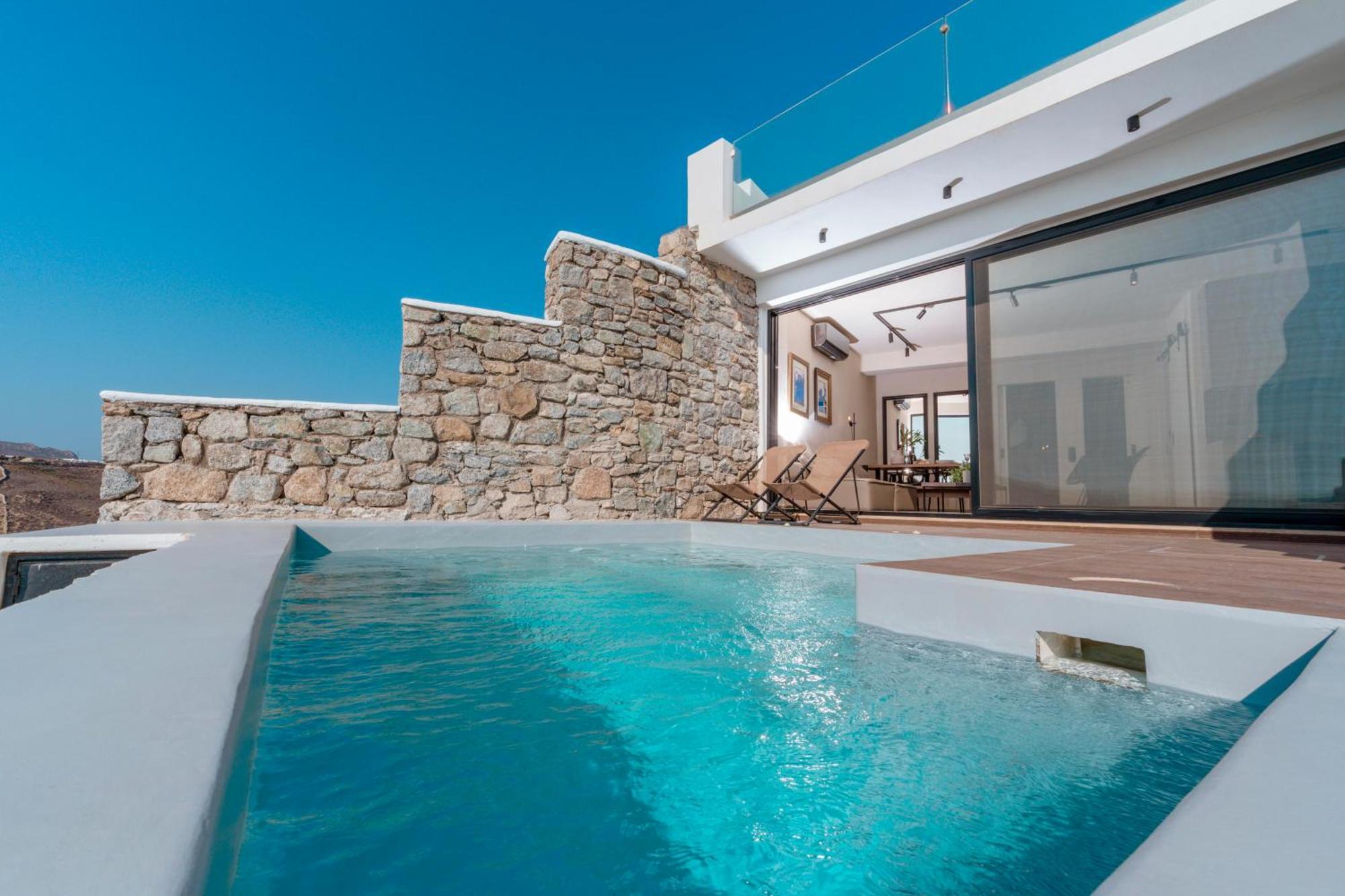 Luxury House With Private Pool At Elia Beach Mykonos Town Экстерьер фото