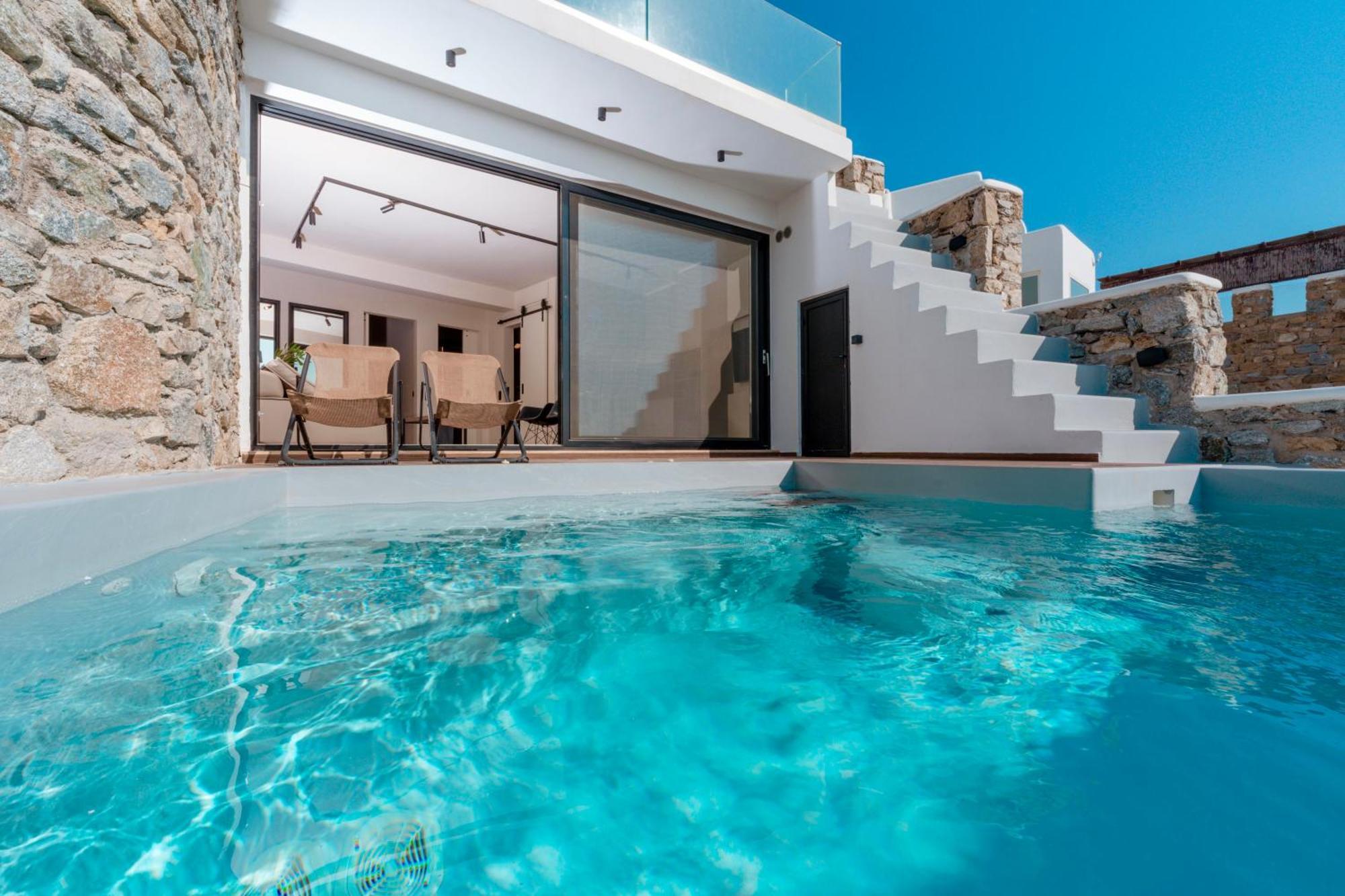 Luxury House With Private Pool At Elia Beach Mykonos Town Экстерьер фото